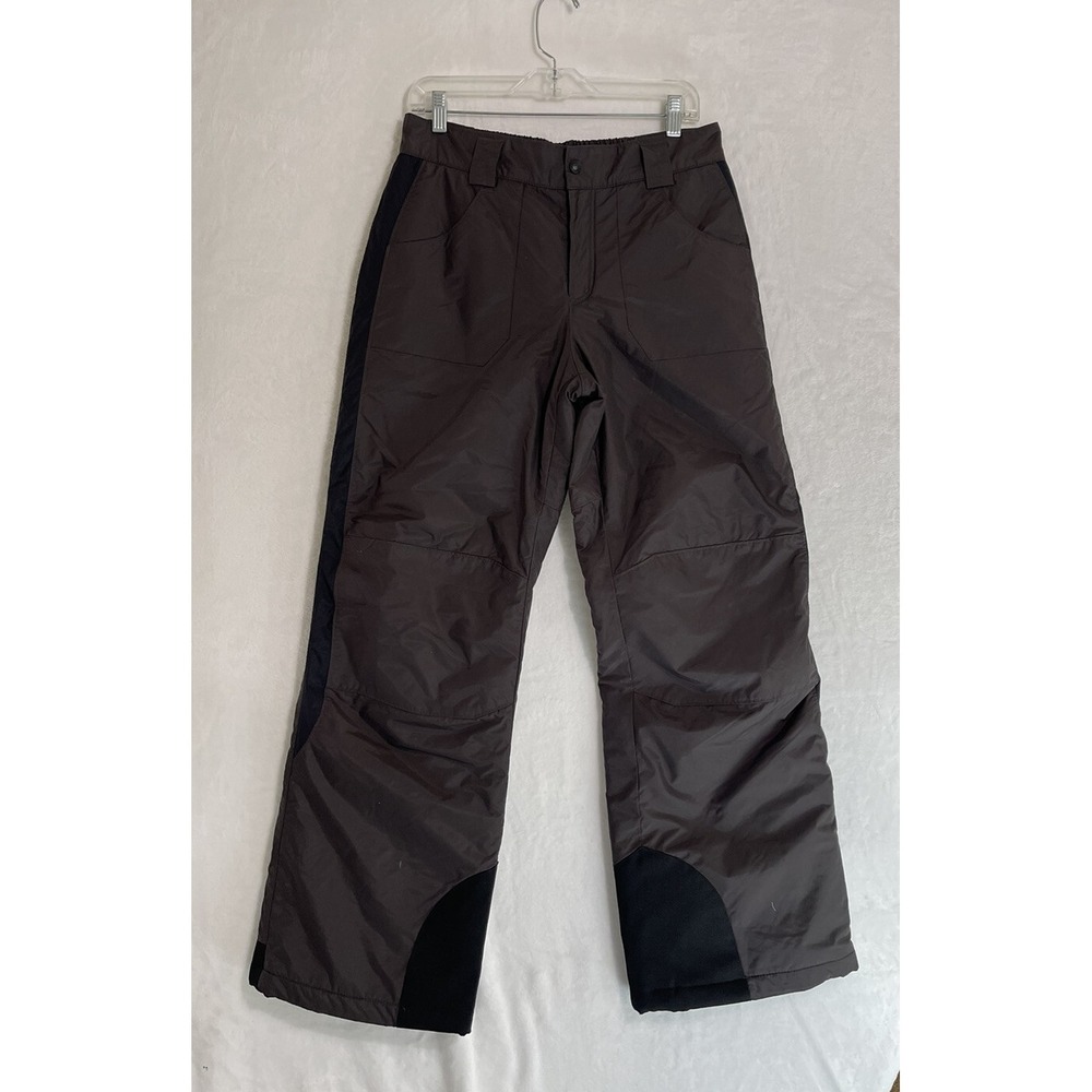 Columbia‎ Youth Sz 18/20 Large Brown Black Stripe Snowboard/Ski Pants Insulated